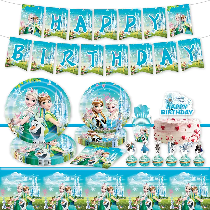 Frozen Elsa Anna Princess Birthday Party Supplies Decoration | Cuotas