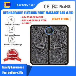 [LOCAL SHIPPED]EMS Electric Foot Massager Deep Kneading Shiatsu Therapy Massage Foot Fatigue Relieve Feet Acupuncture Stimulator Massager Electric Beauty Foot Massaging Mat