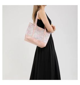 ใหม่สไตล์จีนปักกระเป๋าหญิงยอดนิยมขนาดใหญ่-ความจุไหล่ข้างเดียวใต้วงแขนนักศึกษาวิทยาลัย