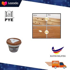 PYE WOODFILLA ready-mixed interior wood filler - TEAK/NATURAL 0.5kg & 1.5kg/Penampal Kayu