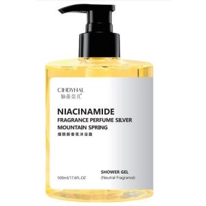 PAKET BUNDLE 2IN1 Cindynal Sabun Mandi Cair Niacinamide Fragance Silver Mountain Spring + Shampoo Amino Acid Silky Supple Shampo