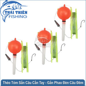 Combo 3 Bộ Thẻo Tóm Sẵn Phao PĐ2 Chì Lưỡi Câu Tay Cá Chép Rô Trê – Gắn Phao Đèn Câu Đêm