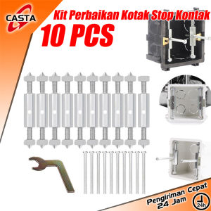CASTA 10Pcs Switch Socket Cassette Screws Saklar Dinding Baut Sekrup Reparasi Socket SET 86mm Box Screw Repair Kit