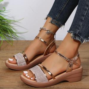 Free Shipping New Summer Collection: Plus-Size WomenS Shoes Wedge Heels And Comfortable Open-Toe Sandals