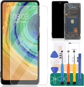 OLED for Samsung Galaxy S20 FE 5G LCD Screen for Samsung S20 FE 5G Screen Replacement SM-G781B Display Touch Digitizer Assembly Repair Kits with Frame(Support Fingerprint Function) (Black)