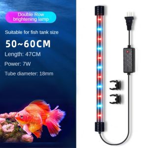 LED Fish Tank Lamp Lighting Waterproof Full Spectrum Enhanced Brightness Bright and Color Dual-purpose Underwater Lamp Aquarium Lamp Tube