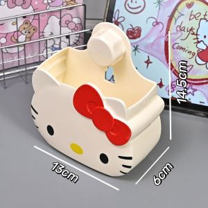 Lebi hello kitty kem đánh răng hộp lưu trữ Bàn chải đánh răng hộp lưu trữ treo tường phòng tắm Khay phơi bát đĩa không đục lỗ