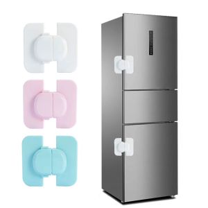 HLDT Child Cabinet Closet ABS Home Refrigerator Kids Safety Lock Anti-Clip Hand Protection Baby Fridge Freezer Lock