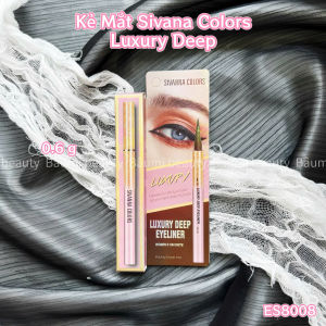 Bút Kẻ Mắt Nước/ Eyeliner mực chuẩn bền màu đầu dạ mềm nhỏ Sivanna ES8008 Luxury Deep 0.6g - Thái Lan