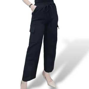 Celana kulot cargo wanita kekinian model terbaru bahan drill premium