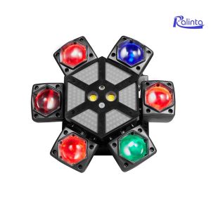 Mini cree led 6 head disco lightswith laser and strobe remote control