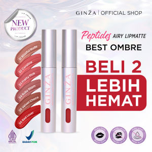 [BEST OMBRE] Ginza Peptides Lip Matte Non Sticky | Lip Cream Matte Finish & Tahan 12 Jam