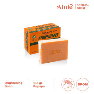 AINIE Sabun Mandi Ekstrak Papaya 135 Gr Brightening Soap Papaya Menjaga Kelembaban Kulit HOL