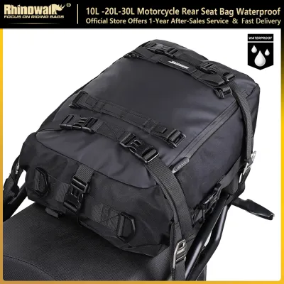 Rhinowalk Motorcycle Rear Seat Bag 10L 20L 30L Waterproof Multifunctional Modular Motorcycle Saddlebags Luggage Storage Box Bags Bumper Bags Outdoor Travel Commuter Backpacks Motorcycle Accessories