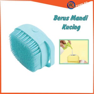 Pet Bath Brush Dog Cat Silicone Bath Brush Dog Shower Brush Cat Bath Brush Berus Mandi Kucing Pet Cleaning Supplies 2 in 1