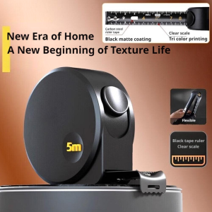 COD Deli Home Meteran 5 meter tukang anti karat pita Roll High Precision Tape Measure 19mm HT8519