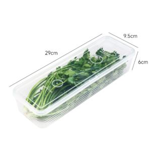 8Pcs Kitchen Fresh Box Refrigerator Keep Fresh Storage Boxes Scallions Food Noodles Container with Lid Cold Crisper Sealed Fridge Organiser