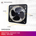 Trev OMNI Industrial Exhaust Fan 14 Inches XFV-350 16 Inches XFV-400 Wall Type. 