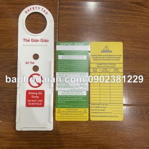 Thẻ treo dàn giáo song ngữ