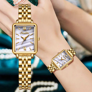 LIGE Sub Brand Sunkta New Women Watch Little Green Watch Luxury Watch for Women Steel Shell Waterproof Stainless Steel Strap Quartz Watch + Box
