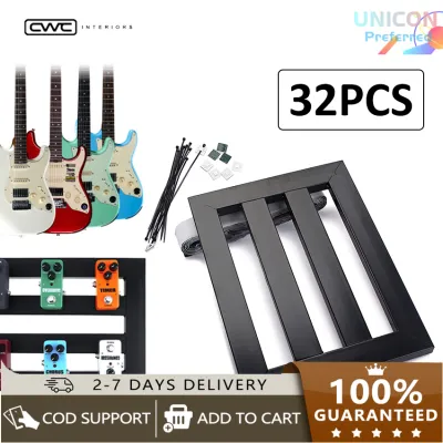 Guitar Effect Pedal Board Aluminum Alloy Pedalboard 14.56*10.78 inch Medium Size With Magic Tape Velcro [COD][Ready Stock]