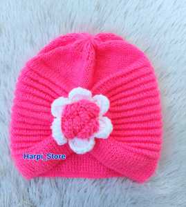 Topi Rajut Bayi Lucu Turban (0-1 tahun)