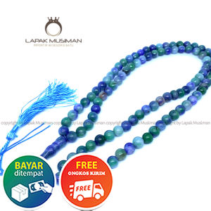 Tasbih Batu Blue Saphire Afrika 99 Butir