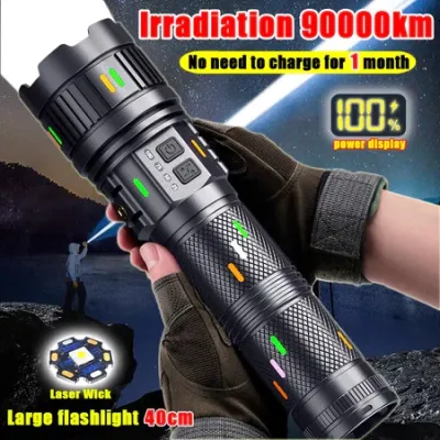 【SG local spot】flashlight strong torch light Rechargeable rortable IPX7 Waterproof torchlight ultra bright