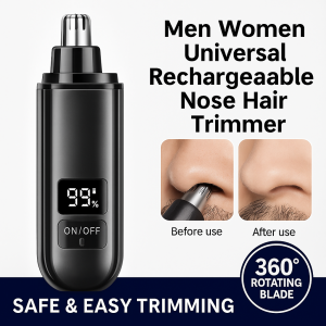 Electric Nose Hair Trimmer 3 -N- 1 Nose Ear Hair Eyebrow Trimmer Rechargable Mini Portable Nose Hair Trimmer Waterproof