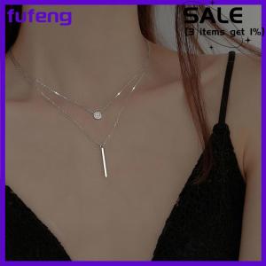 fufeng Pendant Necklaces Geometric Square Necklace Simple Women Fashion