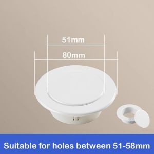 LUXELU Plastic Air Conditioning Pipes Cover White Split Type Hole Cover Plug Wall Decorative Cover Cable Entry