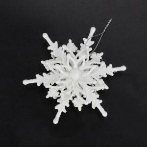 3D White Christmas Paper Garland Snowflakes Christmas Flags DecorationXmas Tree Hanging Ornament For Winter Christmas Tree Decorations Size Varies Craft Snowflakes