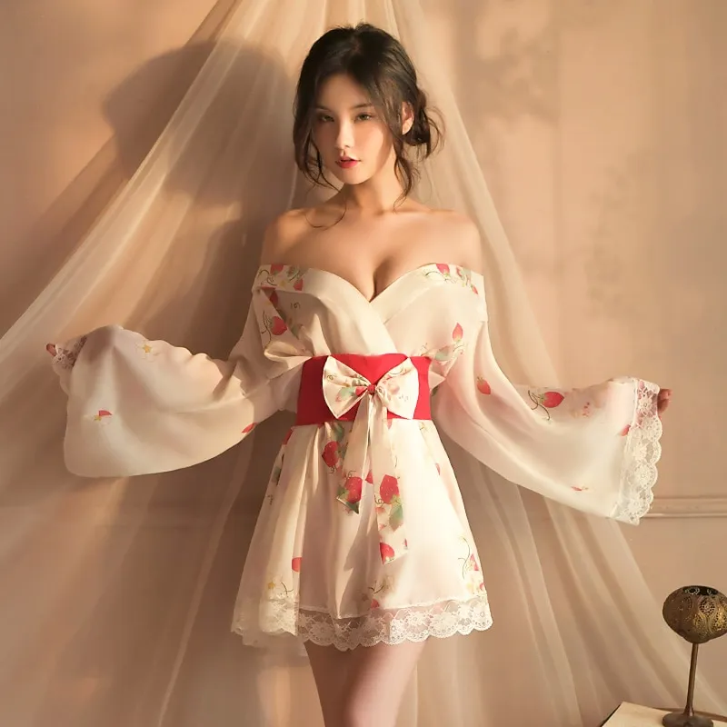 Dressed Sex - Sexy Japanese Kimono Dress Uniform For Women Erotic Lingerie Outfit  Nightgowns Sleepwear Pajamas Sex Porn Roleplaying Costumes | Lazada.co.th