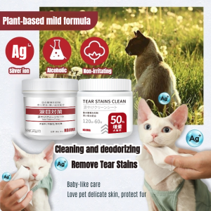 Pet Tear Stain Removal Wipes Clean Eyes Tear Stain Removal Wipes for Dogs and Cats