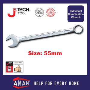 JETECH Combination Wrench Spanner Combination Spanner CRV Hand Tool Hardware Spana Soket Tahan Lasak 扳手 55mm