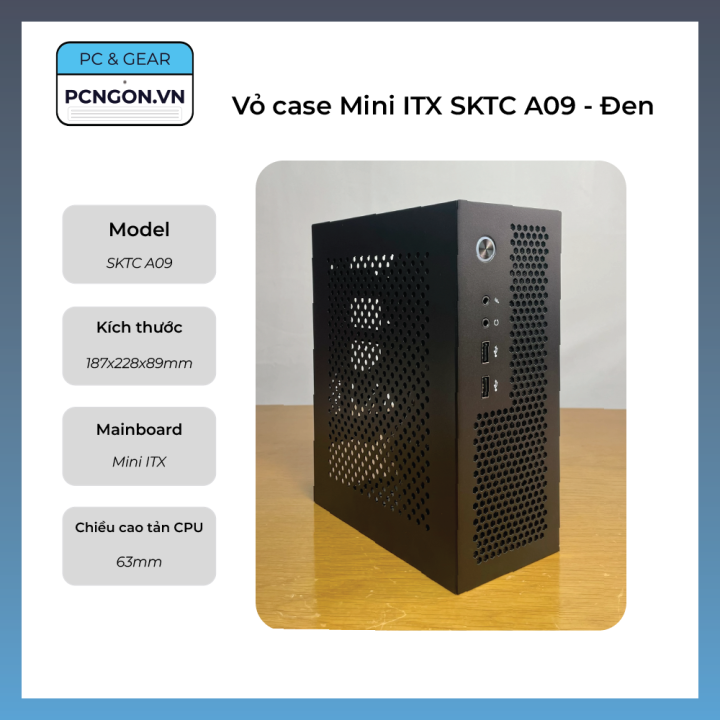 Vỏ máy tính PCNGON SKTC A09 Mini ITX Black Bảo hành 6 tháng | Lazada.vn