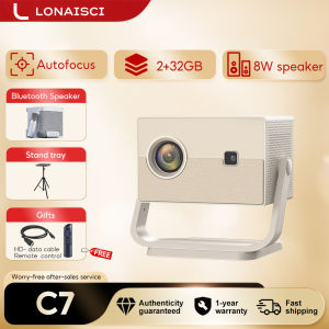 LONAISCI C7 Fully Automatic Ceiling Projector Ultra HD Home Theater Bluetooth Wifi HDMI Supports Smartphone Screen Sync