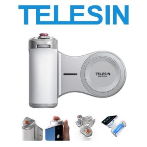 TELESIN P5-MP-003 3200mAh Magnetic Pro Shot Imaging Phone Camera Master Grip Wireless Charging Powerbank Bluetooth Zoom Remote for Mobile Smartphone