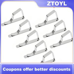 【ZTOYL】 Stainless Steel Table Cloth Clamps Tablecloth Clip Holder for Party Wedding