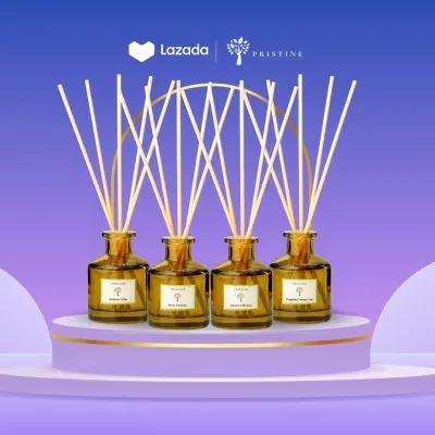 Pristine Reed Diffuser 4 Pack Bundle | Hotel Series | Essential Oil | Fragrance Diffuser for Toilet | 50ml | Fragrance Home Gift for Decoration