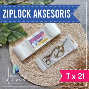 (BISA COD) Plastik Ziplock 7x21 cm Ziplock Putih Plastik Aksesoris Plastik Kemasan ISI 50 LEMBAR