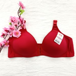 Ready Stock Women Front Closure Bra C cup Baju dalam wanita tanpa dawai tiada besi Baju dalam wanita butang depan
