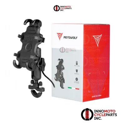 Motowolf New V5 Cell Phone Holder MDL2830 Handle/Mirror Mount - Motorcycle Accessory for Smartphone - Innomoto Cycleparts Inc.