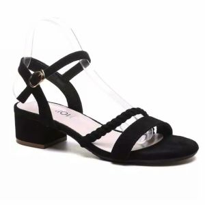 Ladang Online - Sandal Wisuda Wanita Hils 3 cm Motif Tali Kepang DD12 Heels Wanita Simple Elegan