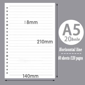 A4/A5/B5 Refillable notebook binder school supplies free stickers grid/dot matrix/line/blank,Be applicable toCollege student Writing Notepad Business school supplies Office Supplies Memo
