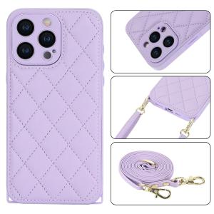 Crossbody Leather Case For iPhone 15 Pro Max 14 11 12 13 X XR XS 7 8 Plus Strap Lens Protection Anti-Drop Lanyard Back Cover