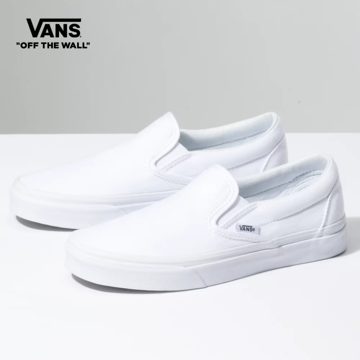 Vans Classic Slip On Unisex Sneakers Men Unisex US Size White VN000EYEW001 Lazada Singapore