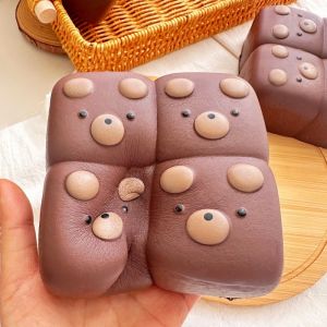 Kawaii Bear Soft Slow Rebound Butter Stick Squeezing Toy Realistic Butter Sticks Decompression Fidget Toys for Anxiety ADHD Autism Gifts