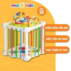 [Đồ chơi giáo dục] Đồ Chơi Thông Minh Montessori Cho Bé Hộp Thả Hình Đa Năng Đan Dây (14 X 14 X 17Cm)