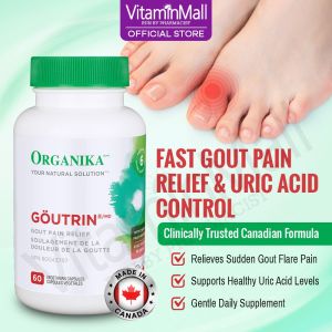 Organika Goutrin Gout Control Supplement - Relief for Gout Joint Pain Lower Uric Acid & Prevent Gout Attack - Celery & Tart Cherry Extract - 60s